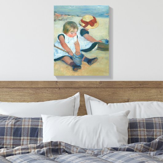 Kinderen op het strand | Mary Cassatt Canvas Afdruk (Insitu (Slaapkamer))