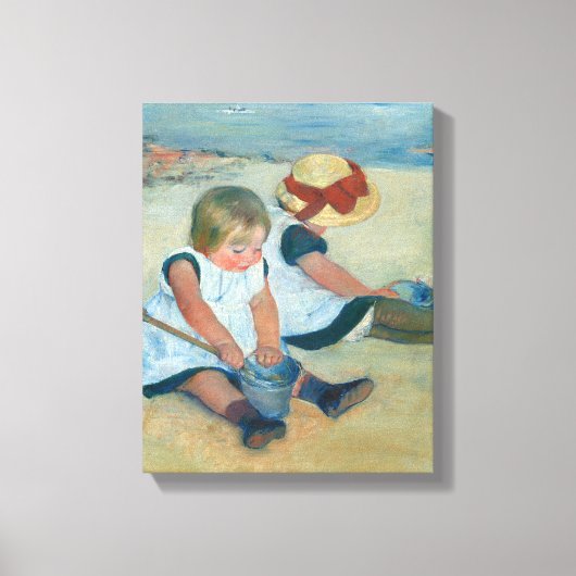 Kinderen op het strand | Mary Cassatt Canvas Afdruk (Voorkant)