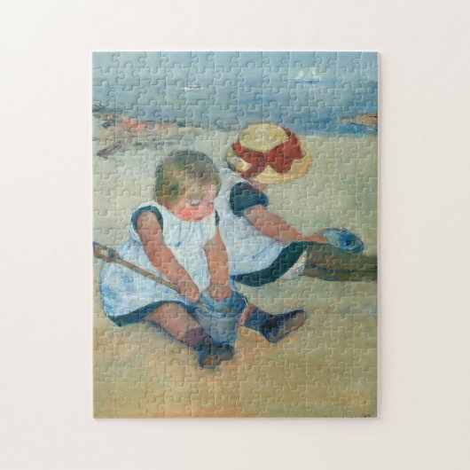 Kinderen op het strand | Mary Cassatt Jigzaag Puzz Legpuzzel (Verticaal)