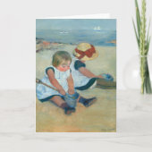Kinderen op het strand | Mary Cassatt Kaart (Voorkant)