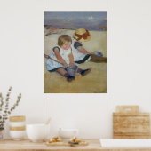 Kinderen op het strand, Mary Cassatt Poster (Keuken)