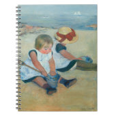 Kinderen op het strand | Mary Cassatt Postkaart Notitieboek (Voorkant)