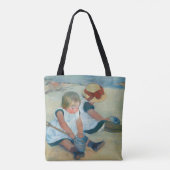 Kinderen op het strand | Mary Cassatt Tote Bag (Achterkant)