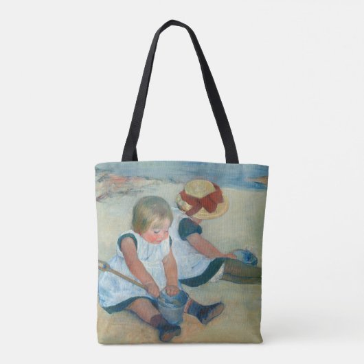 Kinderen op het strand | Mary Cassatt Tote Bag (Achterkant)