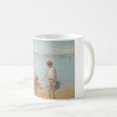 Kinderen op het Zee (Summer Beach Scene) Koffiemok (Voorkant rechts)