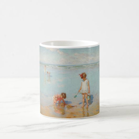 Kinderen op het Zee (Summer Beach Scene) Koffiemok (Center)