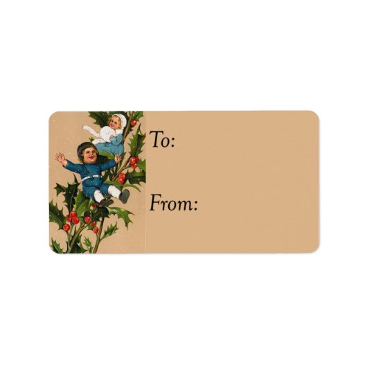 Kinderen op Holly  Gift Label (Voorkant)