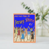 Kinderen op Jersey Shore Beach Briefkaart (Staand voorkant)