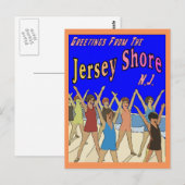 Kinderen op Jersey Shore Beach Briefkaart (Voorkant / Achterkant)