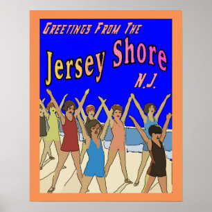 Kinderen op Jersey Shore, tekst of namen toevoegen Poster