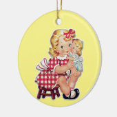  kinderen op keramisch keramisch Ornament (Links)