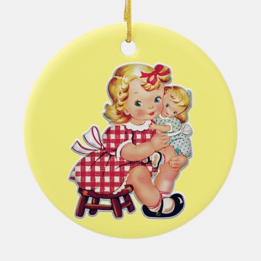  kinderen op keramisch keramisch Ornament (Achterkant)