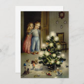  kinderen op kerstavond feestdagenkaart (Voorkant / Achterkant)