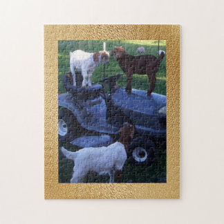 Kinderen op maaier legpuzzel