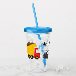 Kinderen op maat gemaakte constructie vrachtwagen acryl drinkbeker