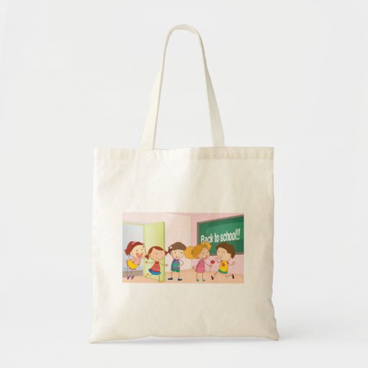 Kinderen op school Canvas tas (Voorkant)