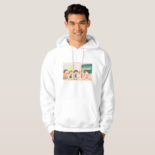 Kinderen op school Mannen Hoodie (Voorkant volledig)