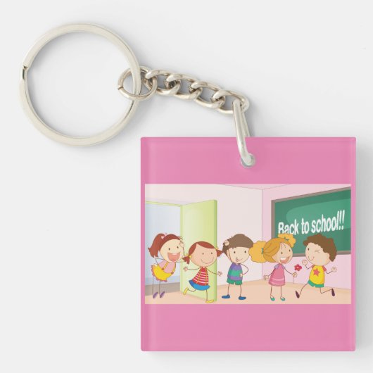 Kinderen op school Sleutelhanger (Voorkant)