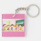 Kinderen op school Sleutelhanger (Achterkant)