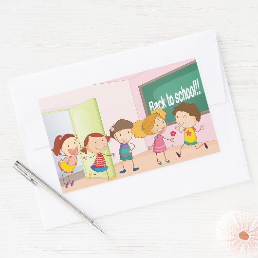 Kinderen op school Stickers