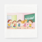 Kinderen op schoolpapier servet (Voorkant)