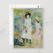 Kinderen op Seashore Guernsey Renoir Briefkaart (Voorkant / Achterkant)