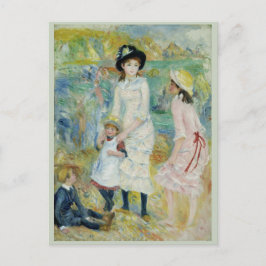 Kinderen op Seashore Guernsey Renoir Briefkaart