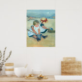 Kinderen op strand - Mary Cassatt Fine Art Poster (Keuken)