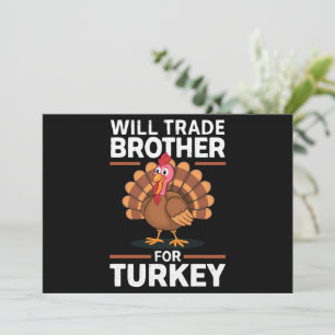 Kinderen op Thanksgiving ruilen broer voor kalkoen Kaart