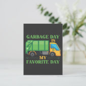 Kinderen op vuilnisdag Vuilstortwagen Afval Recycl Briefkaart (Staand voorkant)