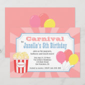 Kinderen op zaterdag - Carnival met popcorn en bal Kaart (Voorkant / Achterkant)