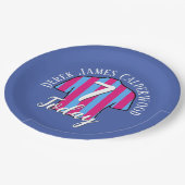 Kinderen op zaterdag Football Shirt Ontwerp aanpas Papieren Bordje (Gekanteld)