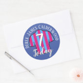 Kinderen op zaterdag Football Shirt Ontwerp aanpas Ronde Sticker (Envelop)