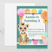 Kinderen op zaterdag met een uitnodiging op de tij (Voorkant / Achterkant)