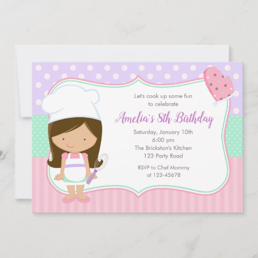 Kinderen op zaterdag Uitnodigingen (koken op de ka (Voorkant)