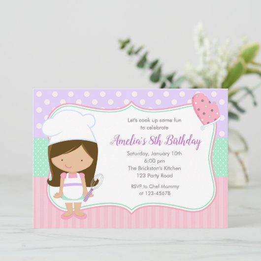 Kinderen op zaterdag Uitnodigingen (koken op de ka (Staand voorkant)