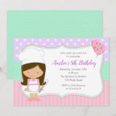 Kinderen op zaterdag Uitnodigingen (koken op de ka (Voorkant / Achterkant)