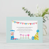 Kinderen op zaterdag Uitnodigingen {Snoep Buffet} (Staand voorkant)