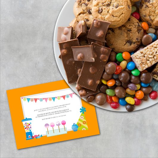 Kinderen op zaterdag Uitnodigingen {Snoep Buffet}