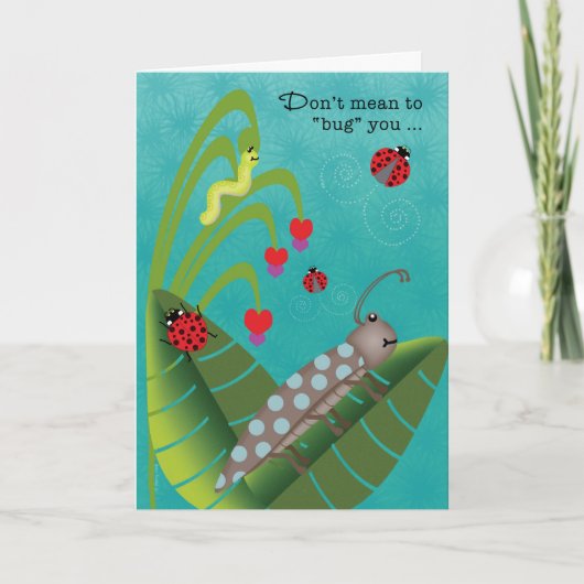 Kinderen op zomerkamp Grappige insecten die aan je Kaart (Voorkant)