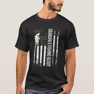Kinderen Opa's Visvriendje Vader Zoon Team Jonge V T-shirt