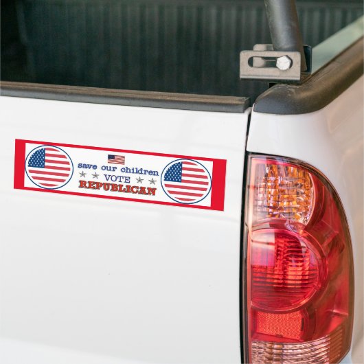 Kinderen opslaan Stemmen Republikein Bumpersticker (Op Truck)