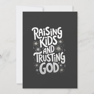 Kinderen opvoeden en God vertrouwen Moederdag  Feestdagenkaart