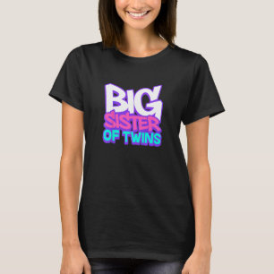Kinderen Oudere Zus van Tweeling Zwangerschapsaank T-shirt
