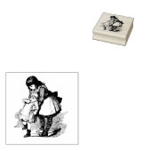 Kinderen Ouderwets Zusters Liefdevolle Familie Rubberstempel (Gestempeld)