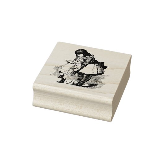 Kinderen Ouderwets Zusters Liefdevolle Familie Rubberstempel (Stempel)