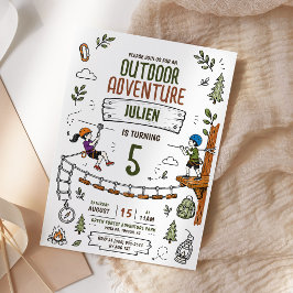 Kinderen Outdoor Avonturenpark Verjaardag Kaart