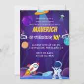 Kinderen Outer Space Planeten Verjaardagsuitnodigi Kaart (Voorkant)