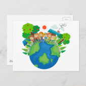 Kinderen over de hele wereld briefkaart (Voorkant / Achterkant)