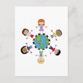 Kinderen over de hele wereld briefkaart (Voorkant)